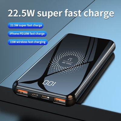 Black Samsung Fast Charge Wireless Charging Pad , 10000mah Power Bank 15w
