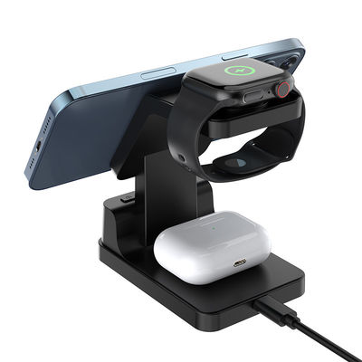 Fast Mobile Qi Wireless Charging Stand 15W 3 In 1 For Watch Phone
