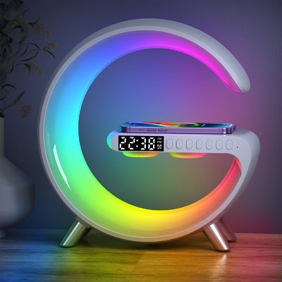 Colorful Alarm Clock Speaker Wireless Charger , PC Qi Charger Speaker